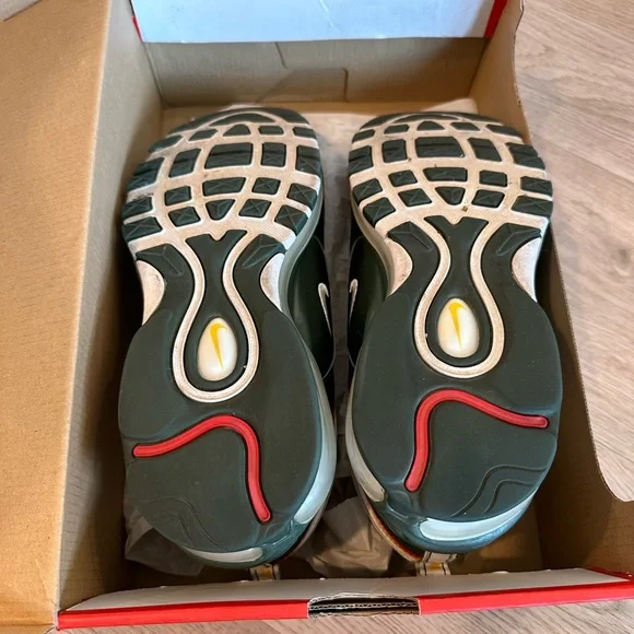 Nike Air Max 97 SE - Seattle Sonics White Yellow Evergreen 2019 - Mens Size 10 - Picture 3 of 6